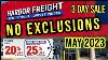 Harbor Freight 3 Day Sale No Exclusions Coupon Sale May 2023