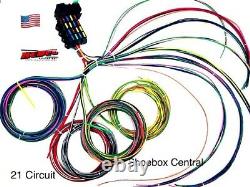 Rebel Wire 21 Circuit Universal Street Rod Wiring Harness USA Made