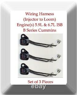 Set of 3 Wiring Harness Injector to Loom FitsCummins 5.9L & 6.7L ISB B-Series